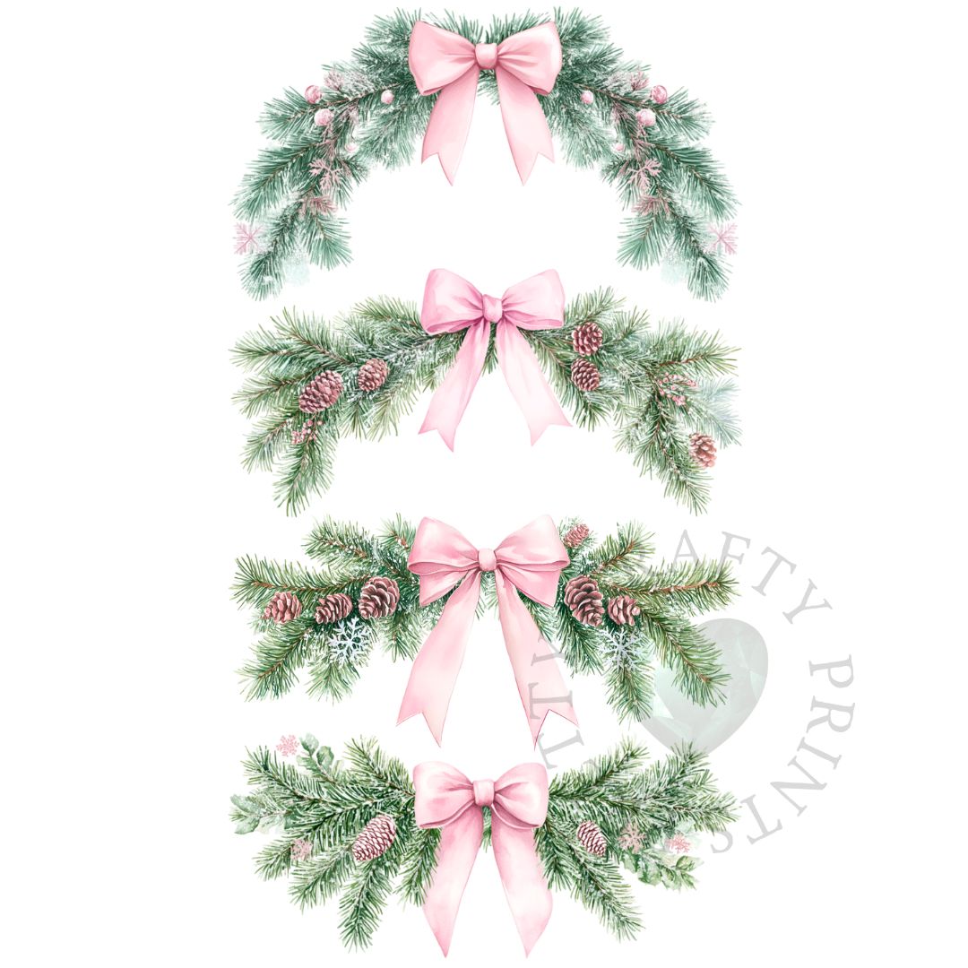 COQUETTE CHRISTMAS SASH DECAL