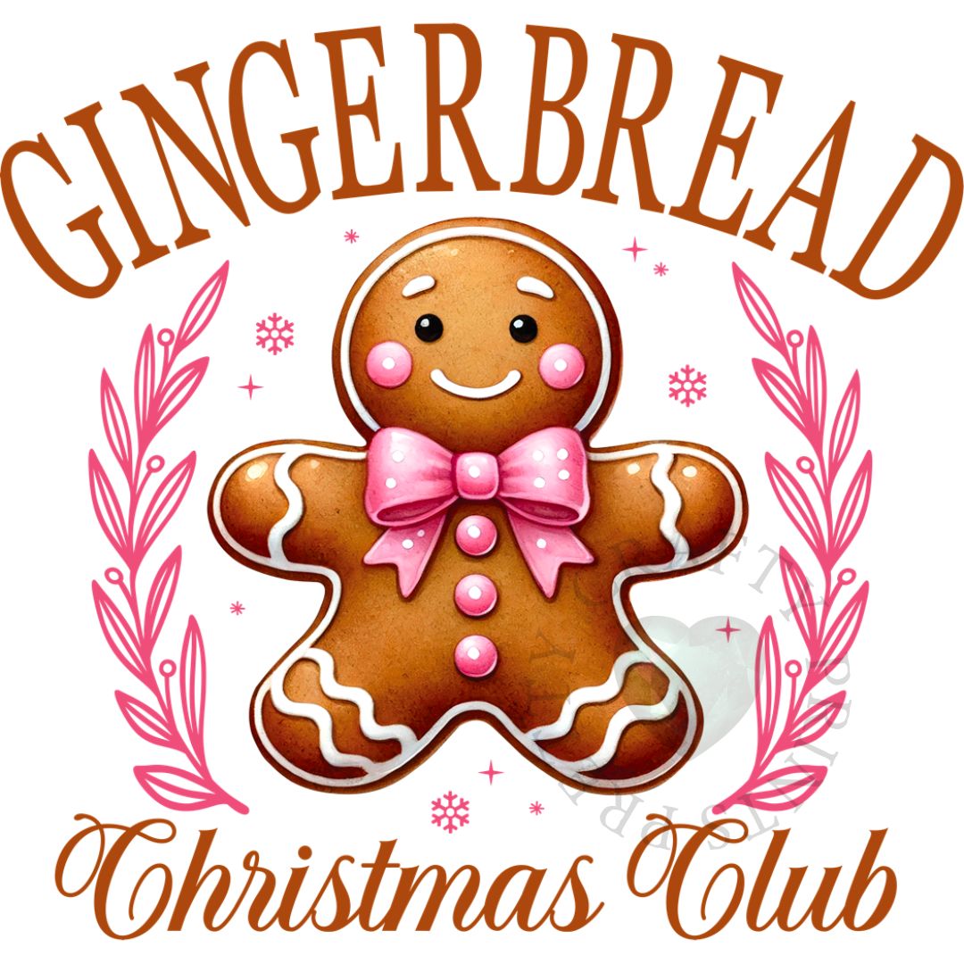 GINGERBREAD CHRISTMAS CLUB DECAL