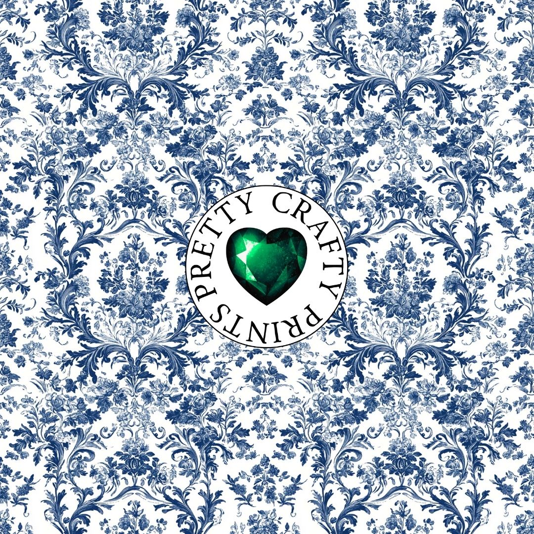 BLUE TOILE DEMASK
