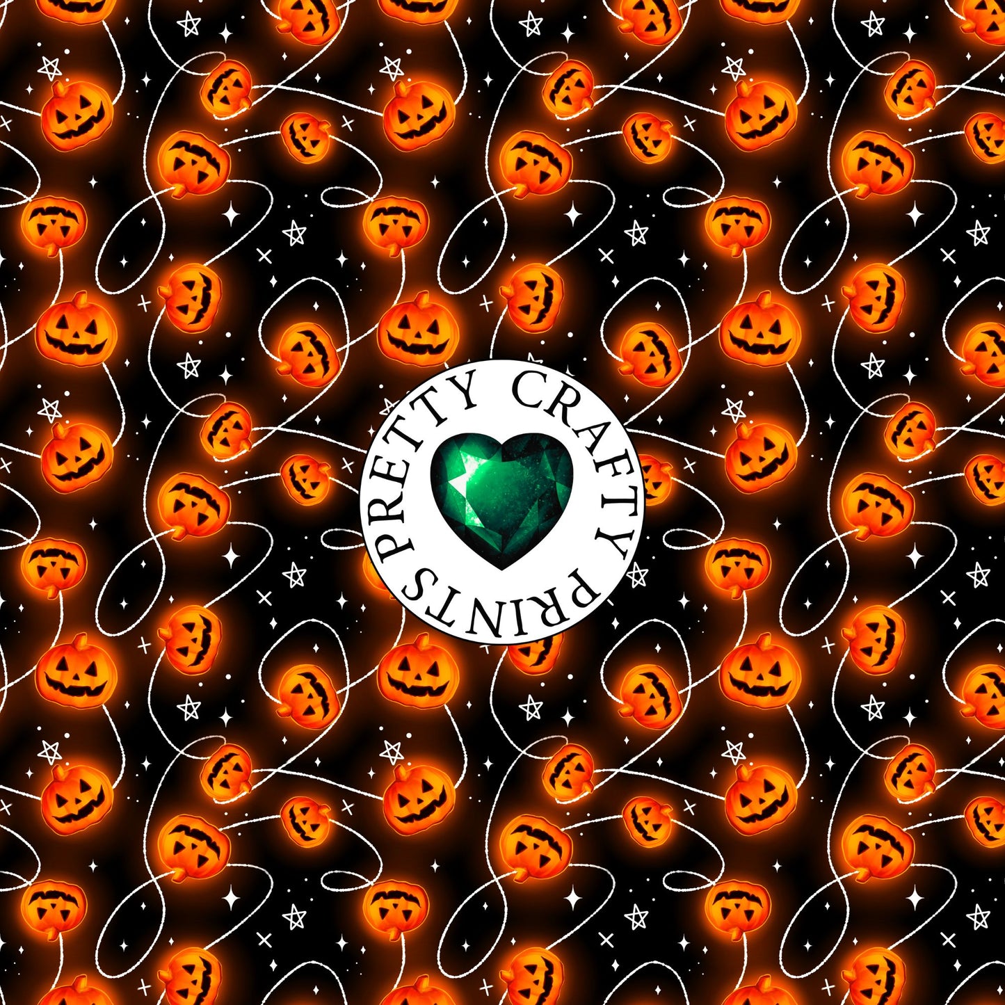 GLOWING PUMPKIN STRING LIGHTS OPAQUE VINYL