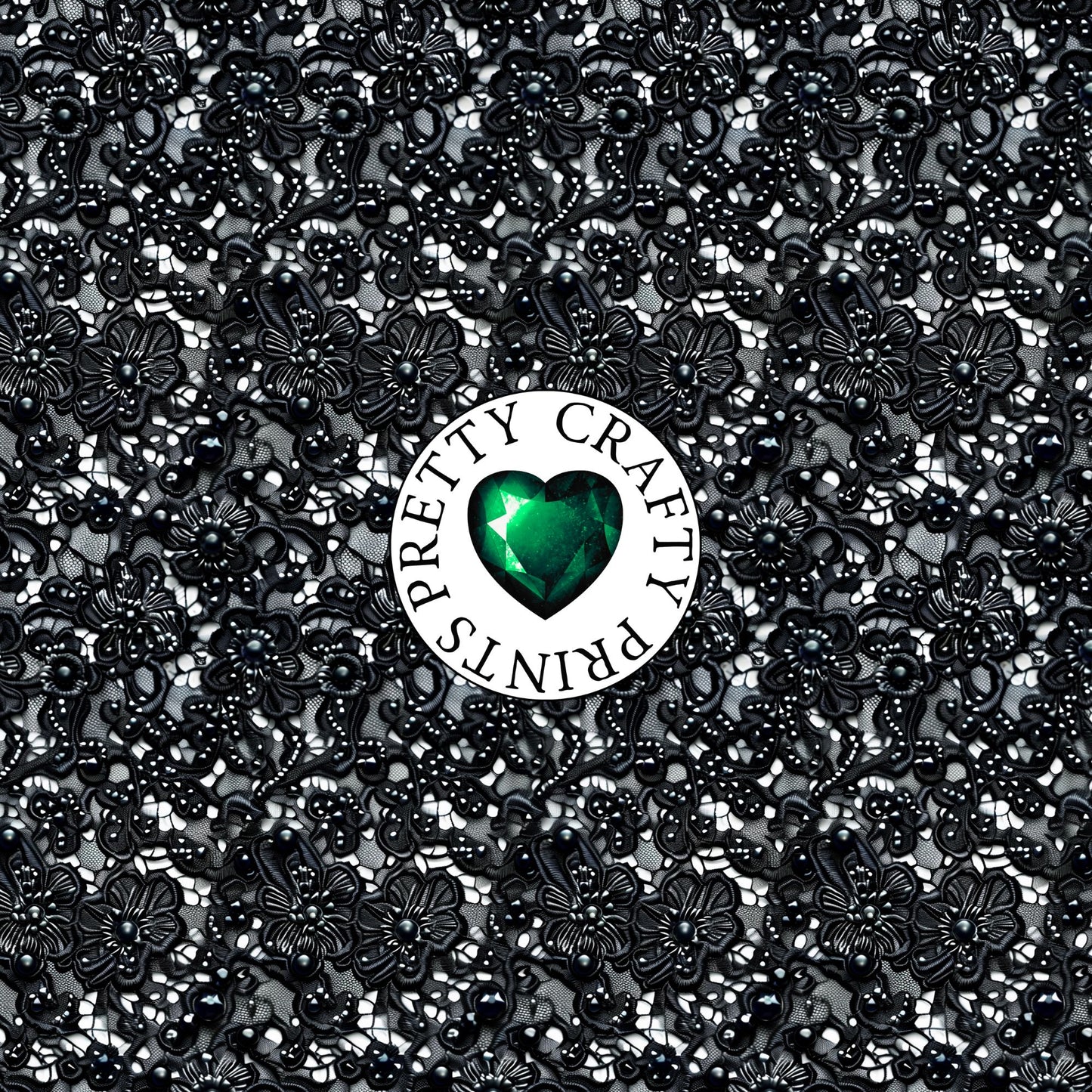 BLACK DALIA LACE OPAQUE VINYL
