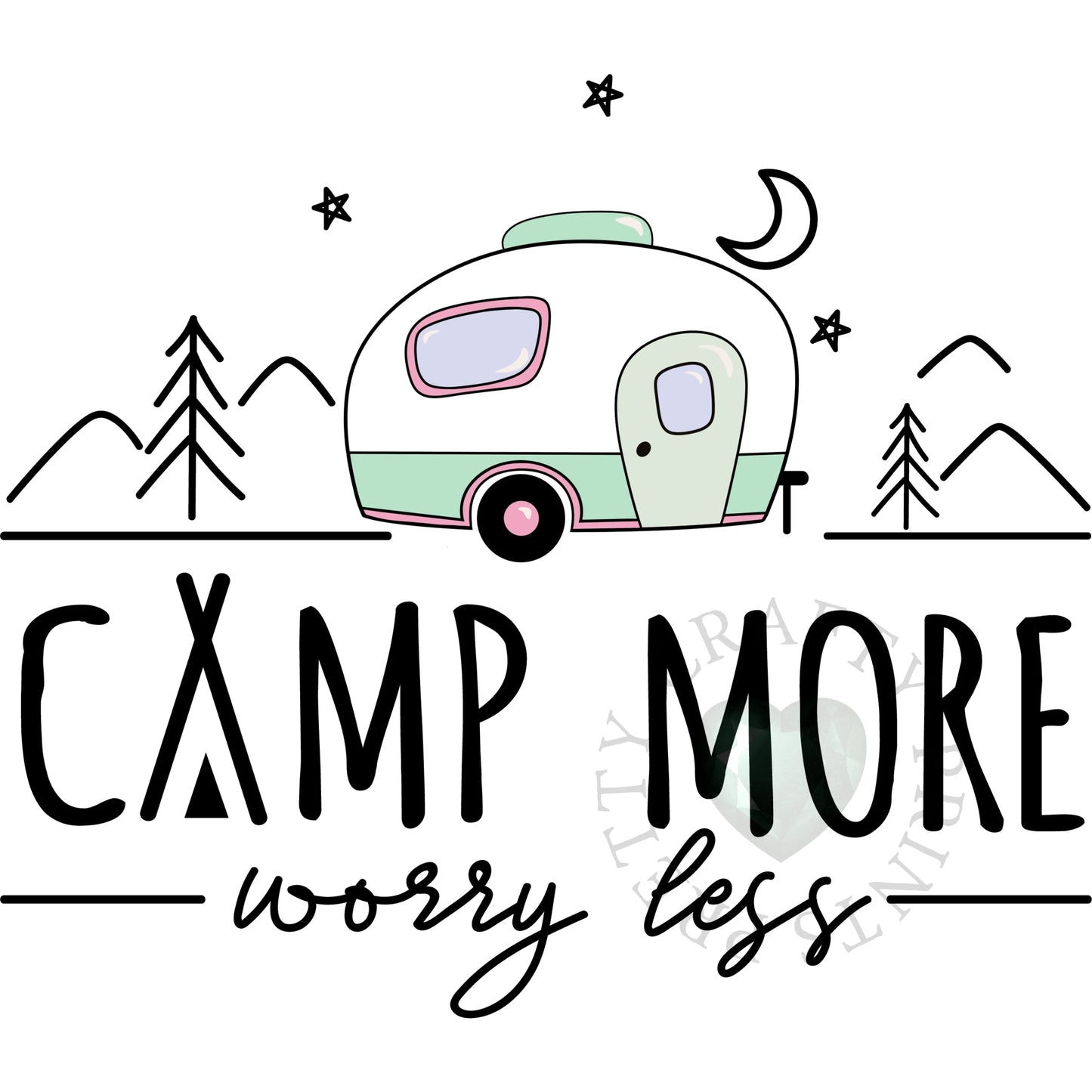 CAMP MORE WORRY LESS DECAL