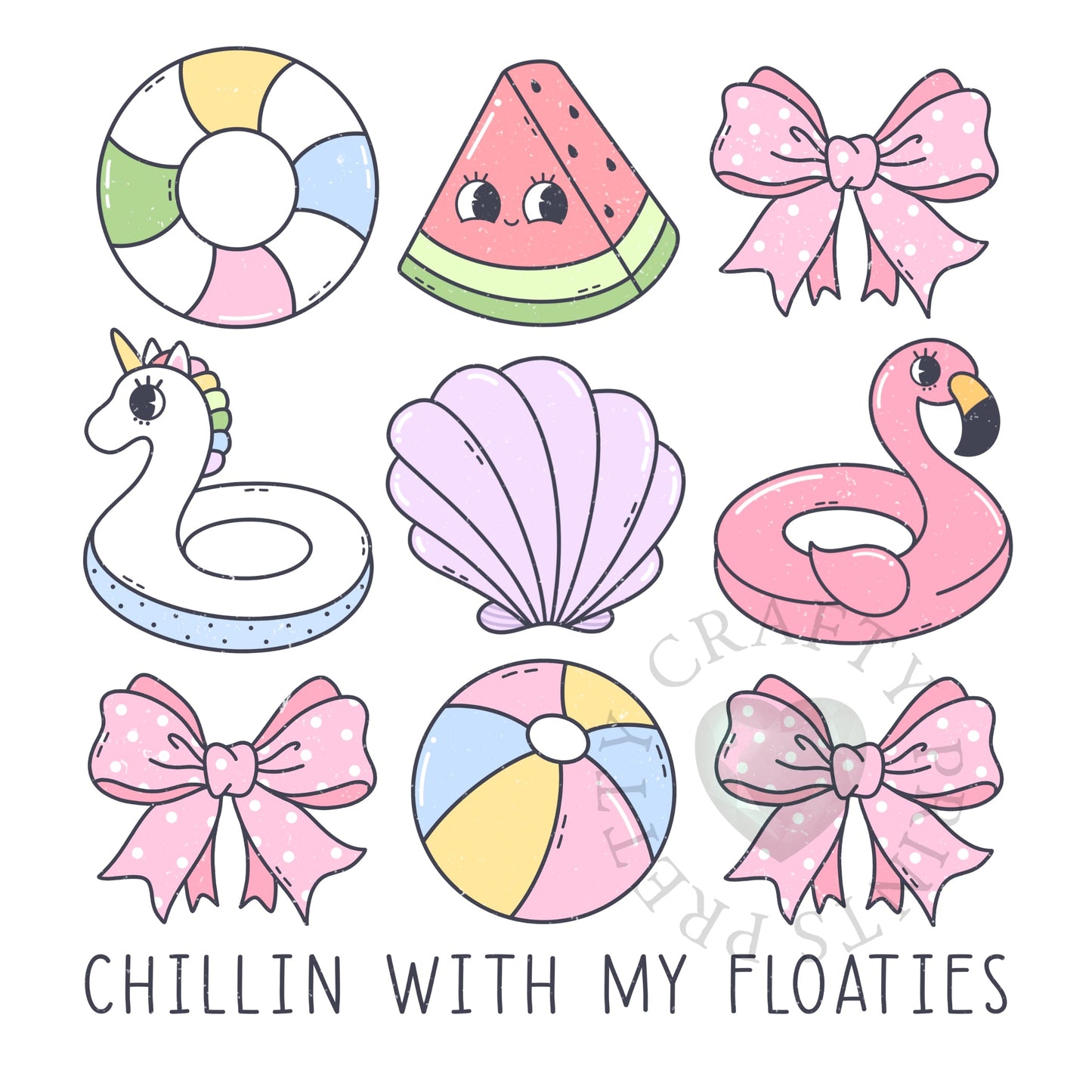 CHILLIN WITH MY FLOATIES DECAL