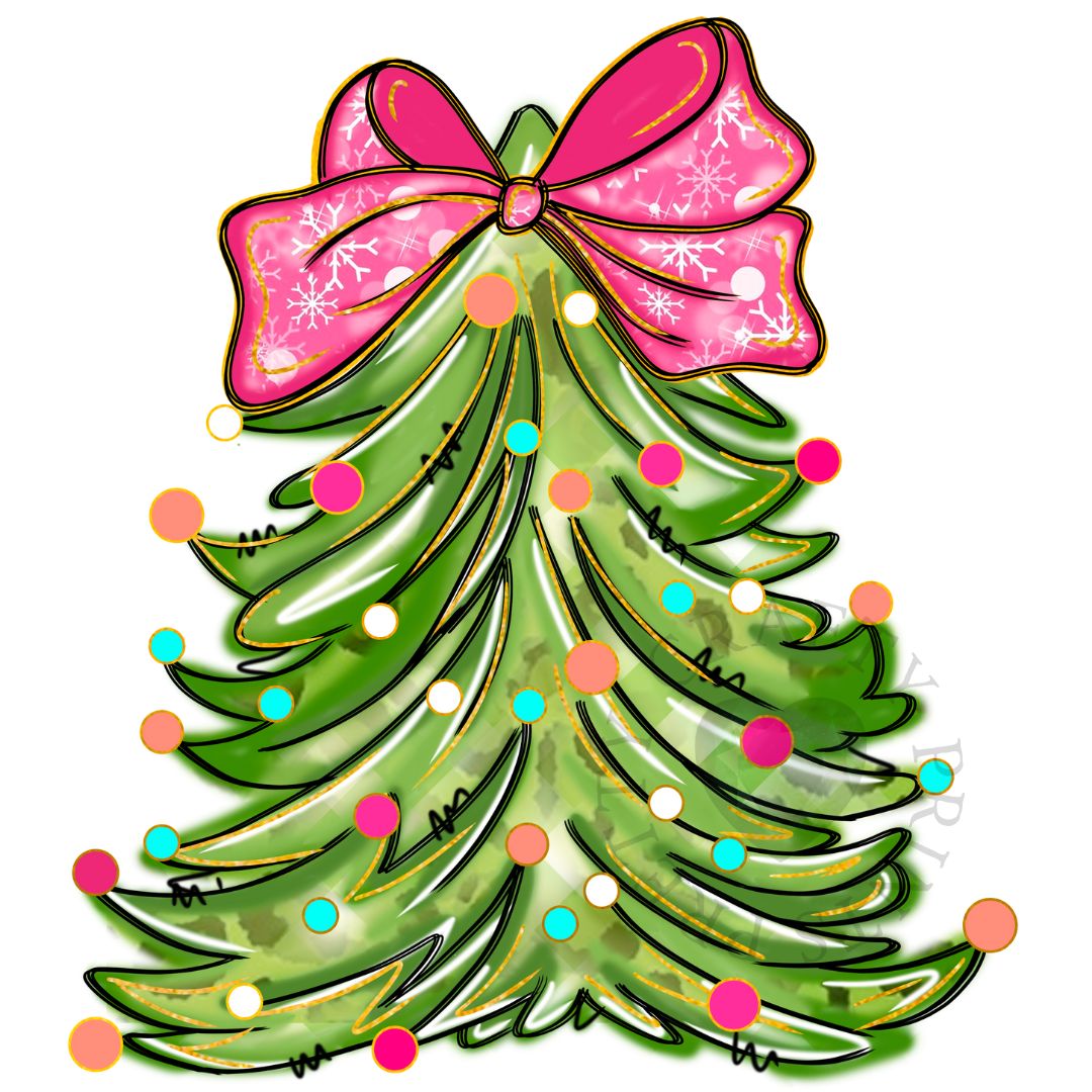 COQUETTE CHRISTMAS TREE DECAL