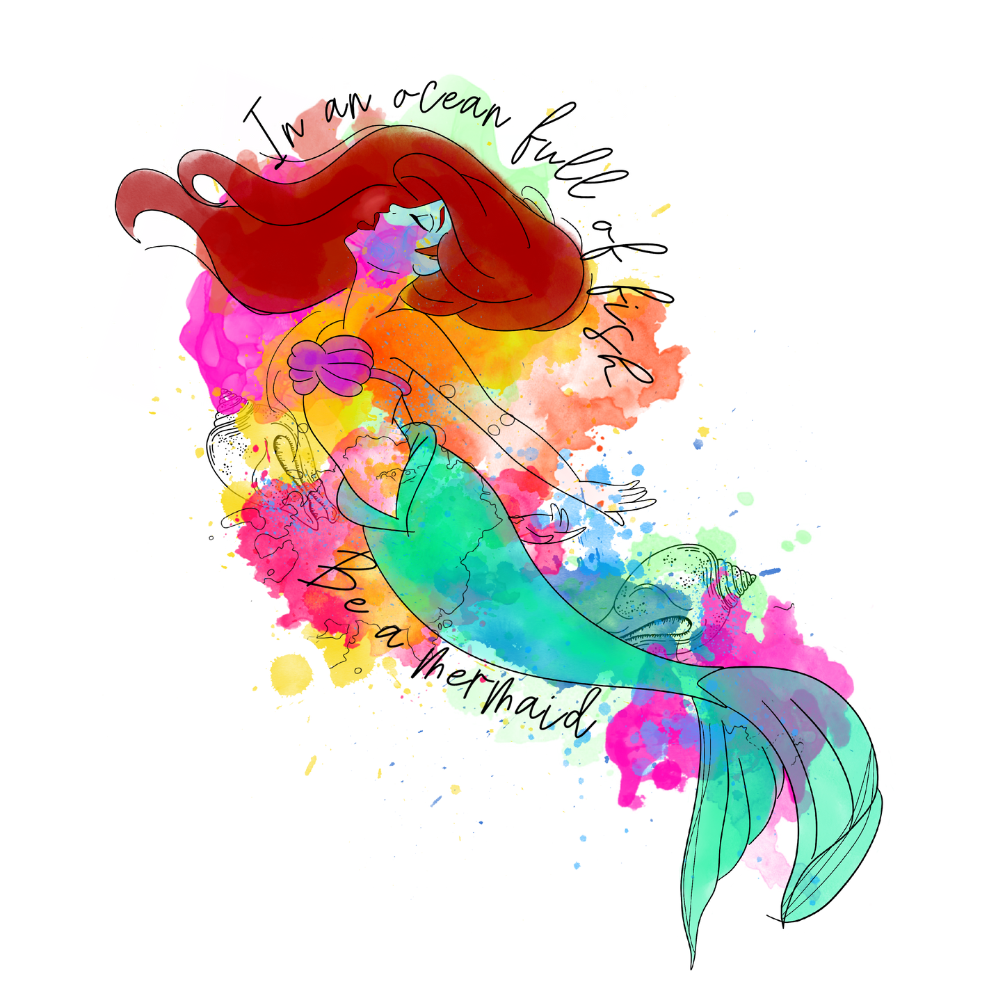 BE A MERMAID DECAL