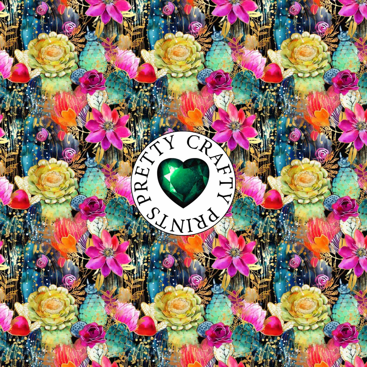 CACTUS AND STARS ADHESIVE VINYL
