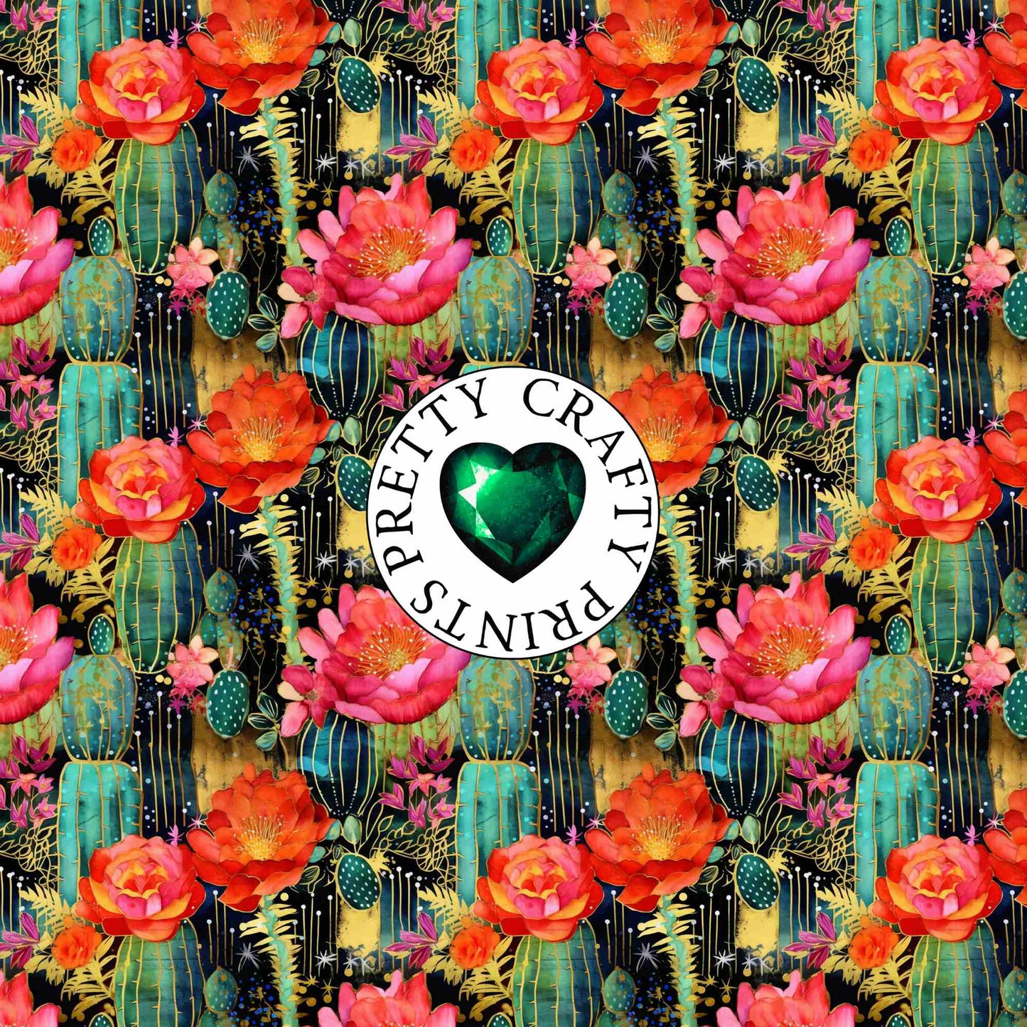 CACTUS AT MIDNIGHT ADHESIVE VINYL