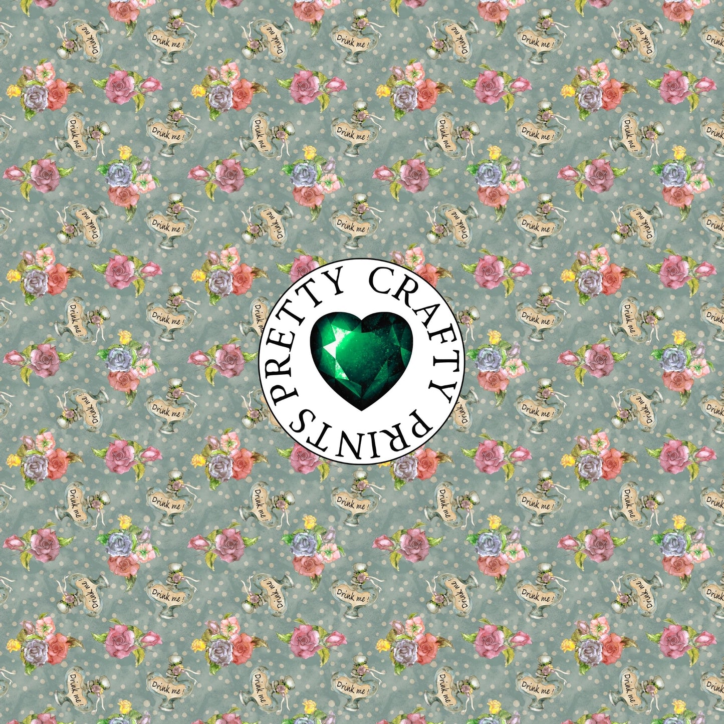DRINK ME SHABBY CHIC ADHESIVE VINYL