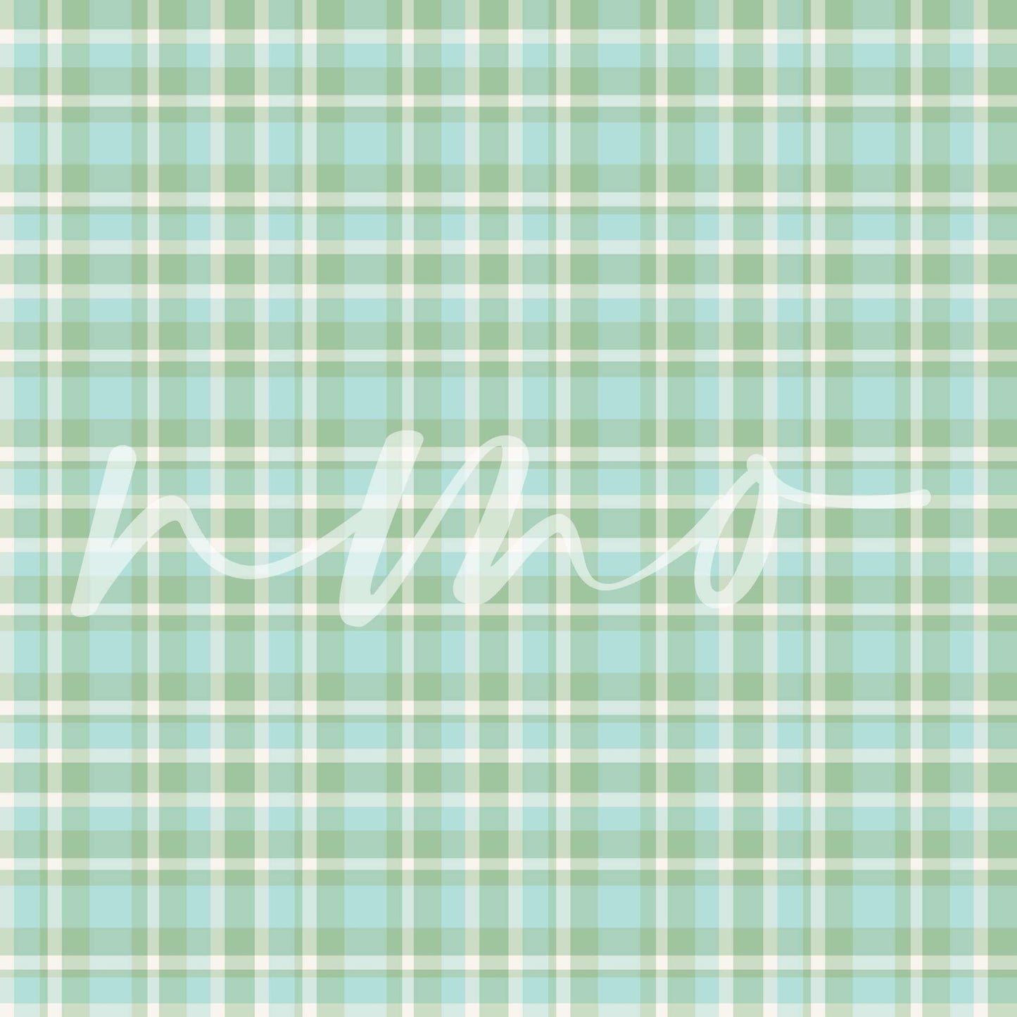 GREEN BLUE EASTER PLAID OPAQUE VINYL