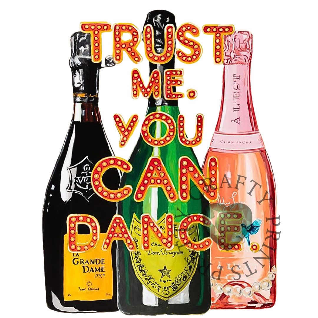TRUST ME. UV DTF TRANSFER GLASS CAN DECAL