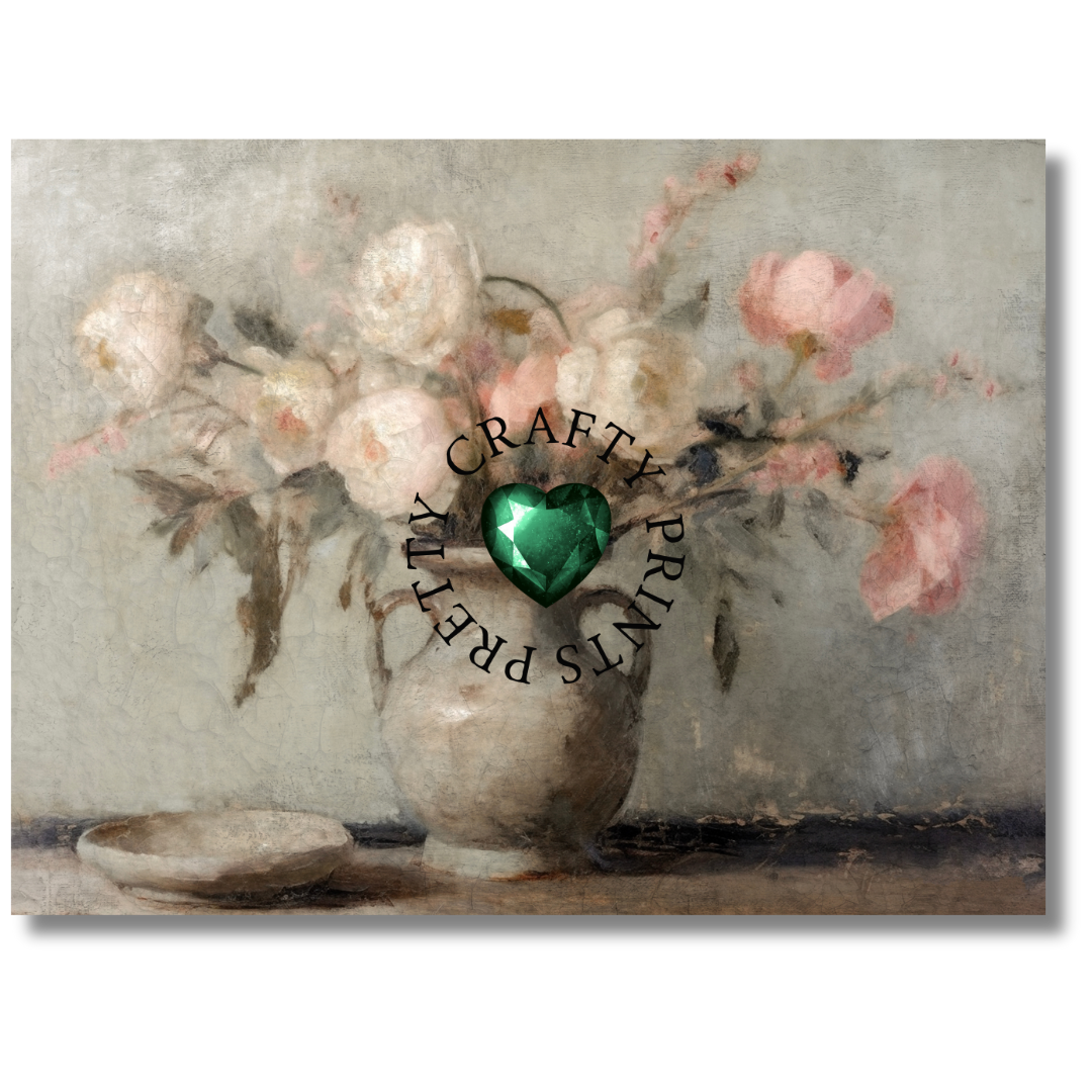 PINK ROSES IN VASE TABLETOP PHOTO BACKDROP
