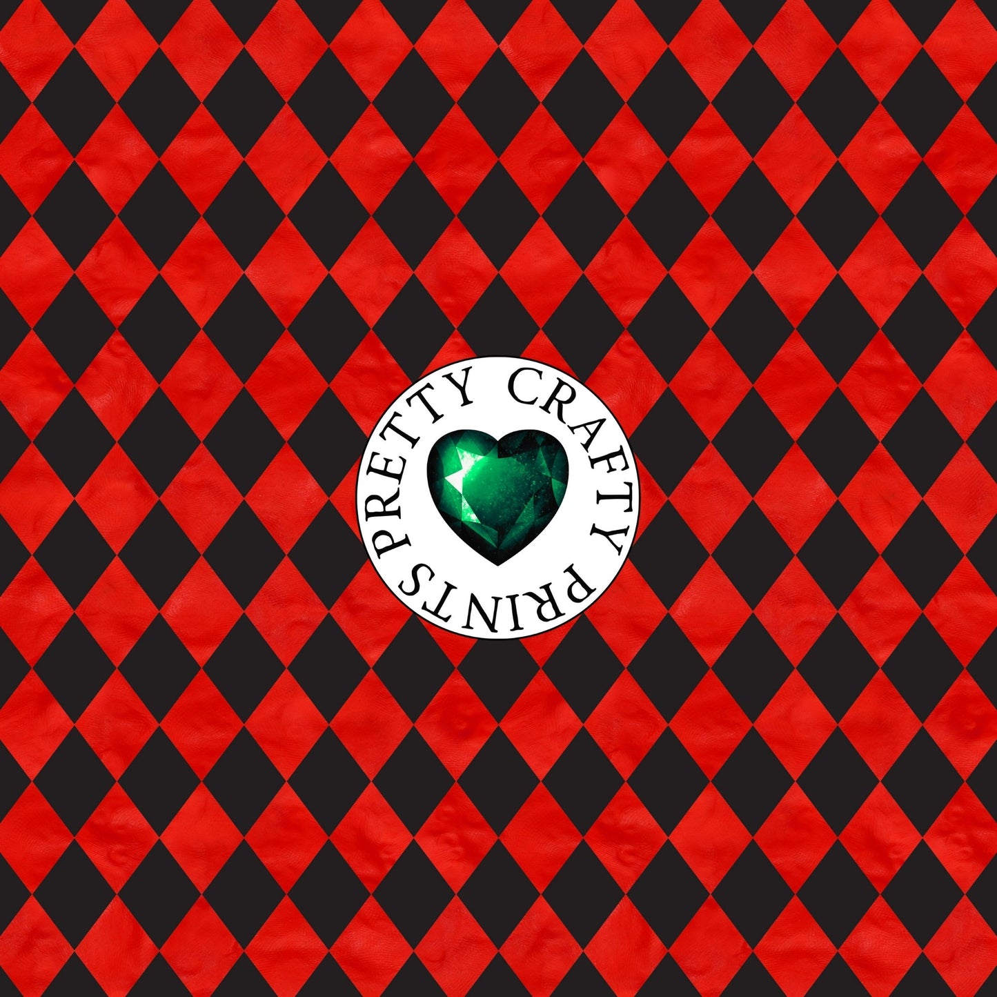 RED DIAMOND HARLEQUIN ADHESIVE VINYL