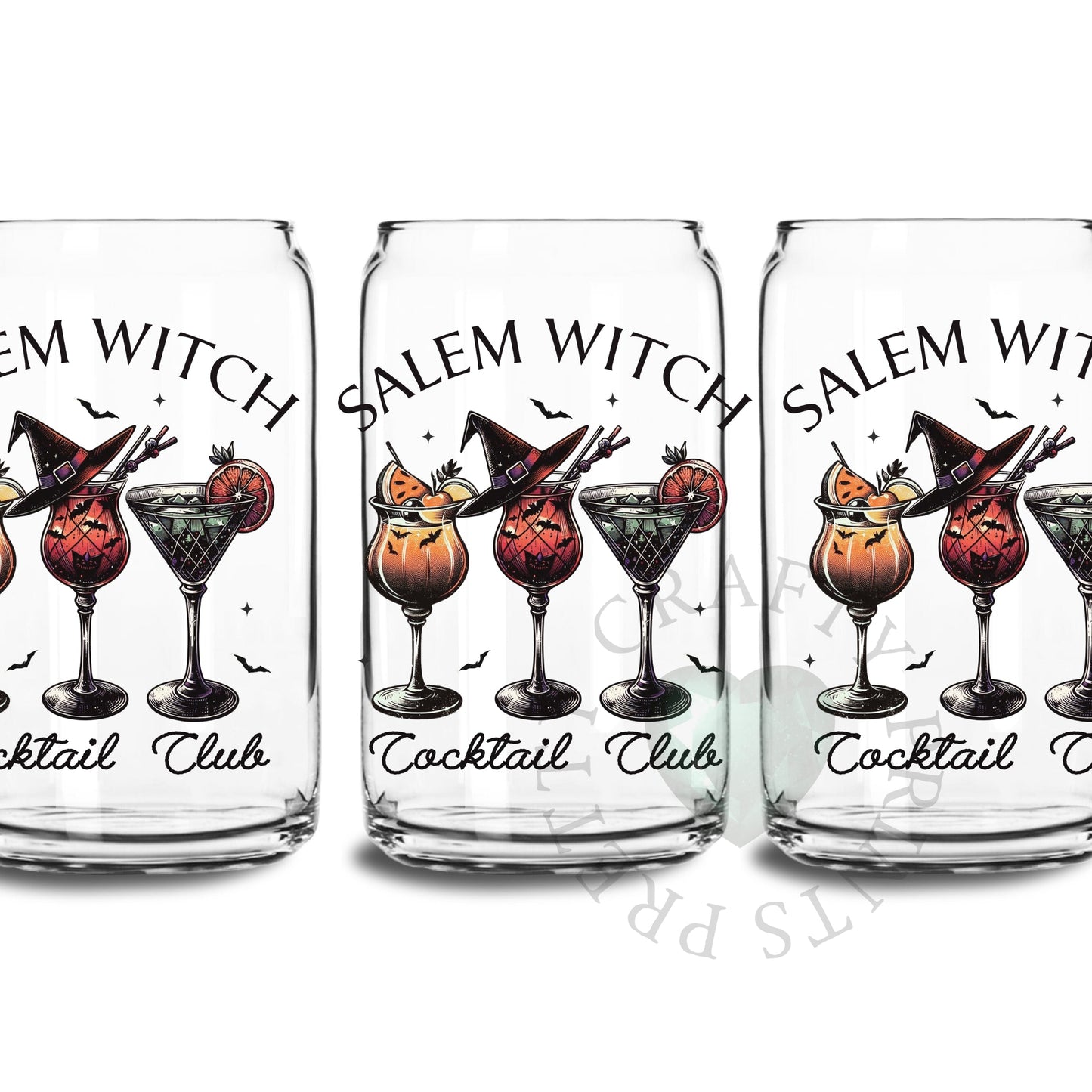 SALEM WITCH COCKTAIL CLUB UV DTF TRANSFER