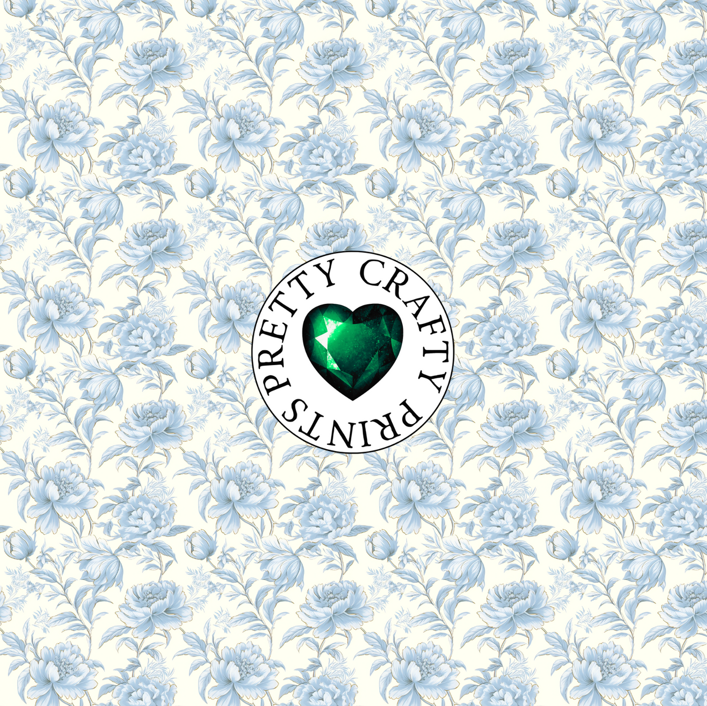 SHABBY BLUE TOILE ADHESIVE VINYL