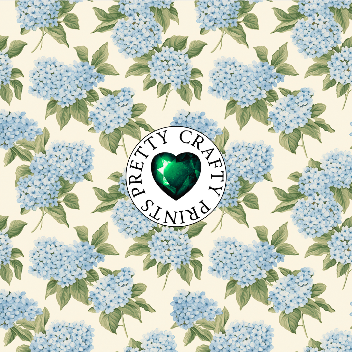SHABBY INDIGO HYDRANGEAS ADHESIVE VINYL