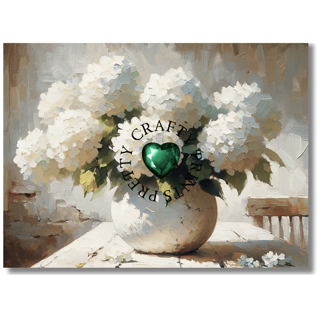 WHITE HYDRANGEAS TABLETOP PHOTO BACKDROP