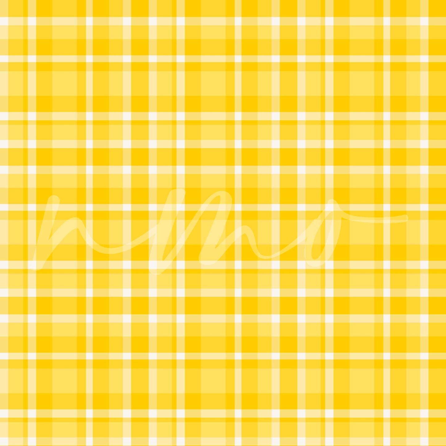 YELLOW EASTER PLAID OPAQUE VINYL