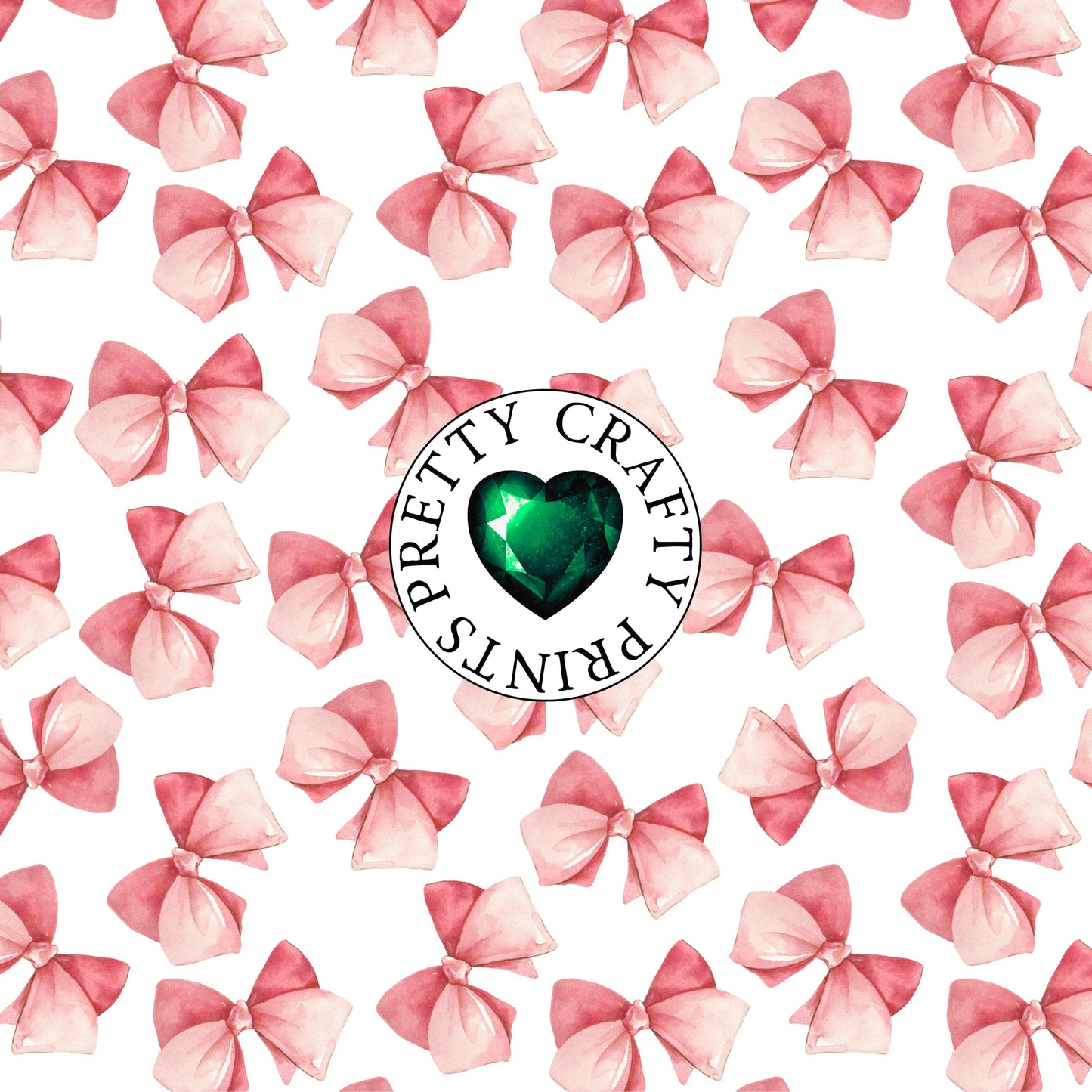 PASTEL PINK IVORY BOW ADHESIVE VINYL