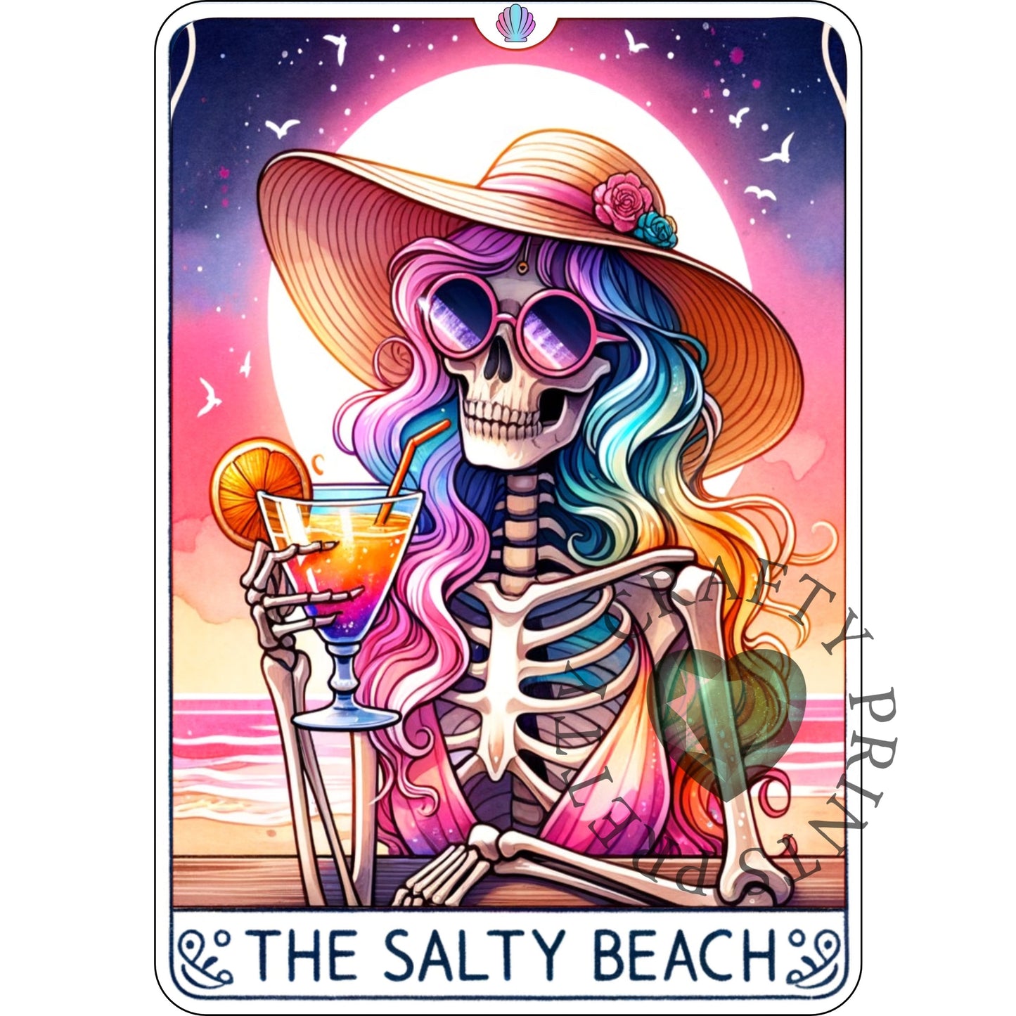 THE SALTY BEACH TAROT LARGE DECAL