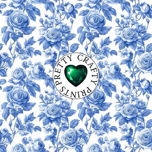BLUE TOILE ROSES
