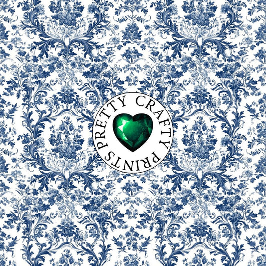 BLUE TOILE DEMASK