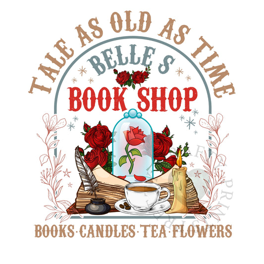 BELLE'S BOOKSHOP DECAL