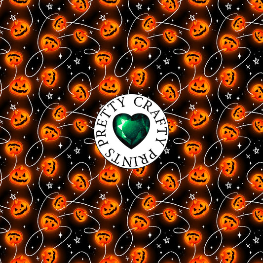 GLOWING PUMPKIN STRING LIGHTS OPAQUE VINYL