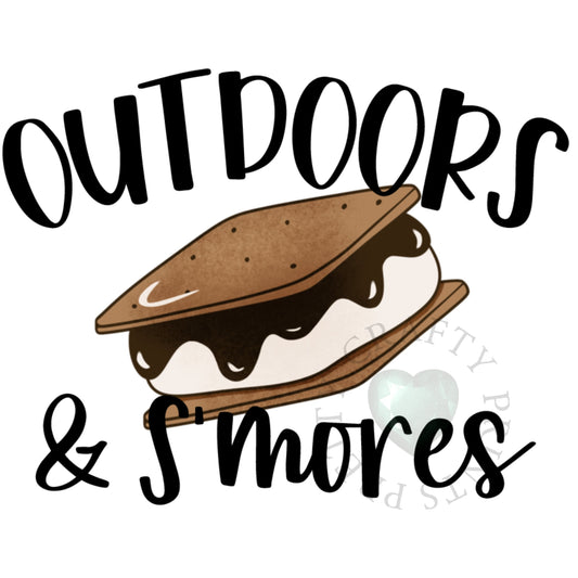 OUTDOORS & SMORES DECAL