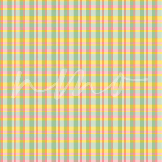 CLASSIC YELLOW EASTER PLAID OPAQUE VINYL