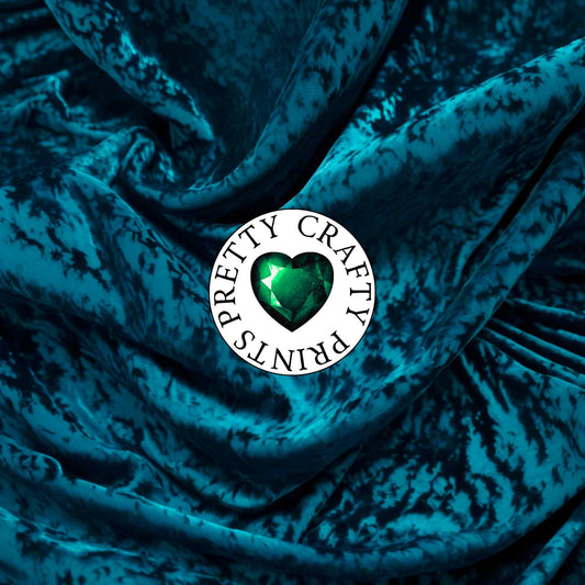 CRUSHED VELVET TEAL OPAQUE VINYL