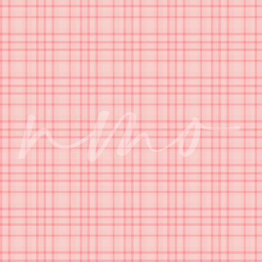 LIGHT PINK EASTER PLAID OPAQUE VINYL