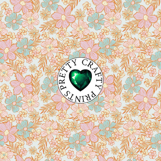 MAUI FLOWERS OPAQUE VINYL