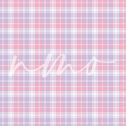 PINK LILAC EASTER PLAID OPAQUE VINYL