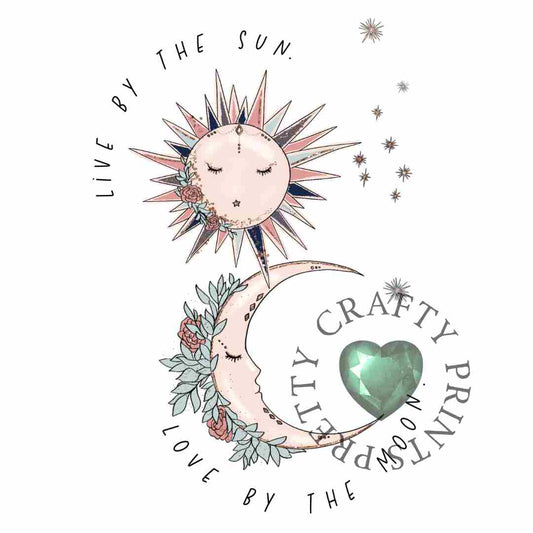 LIVE BY THE SUN LOVE BY THE MOON DECAL
