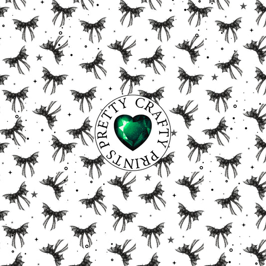BAT LACE BOWS SEMI TRANSPARENT VINYL
